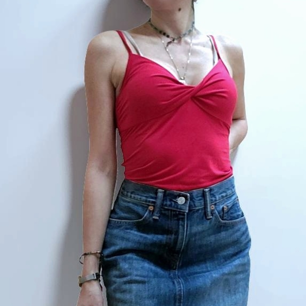 Athleta Red Tank Top V-Neck